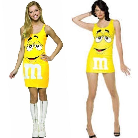 M&M'S Dresses & Skirts - New Yellow M&M fitted Stretchy dress/costume One size fits most